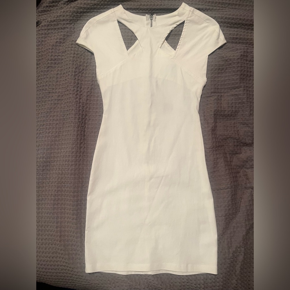 Nasty Gal White Cut-Out Mini Dress